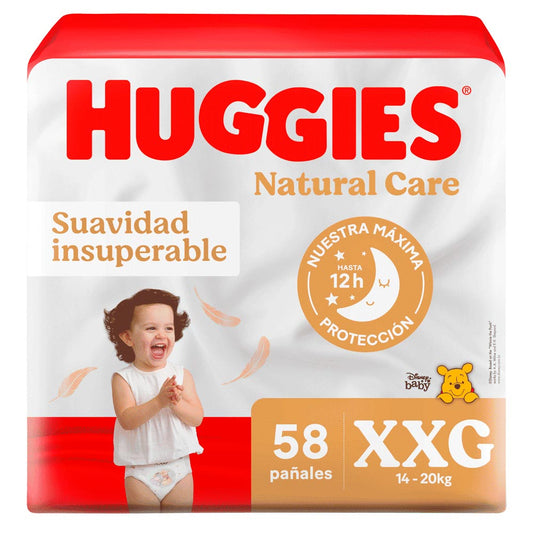 Pañales Huggies Natural Care XXG - Bigpack 58 Unidades