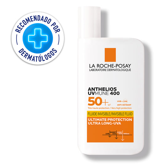 Protector Solar La Roche Posay Anthelios UVMune 400 Fluido Invisible FPS 50+ 50 Ml