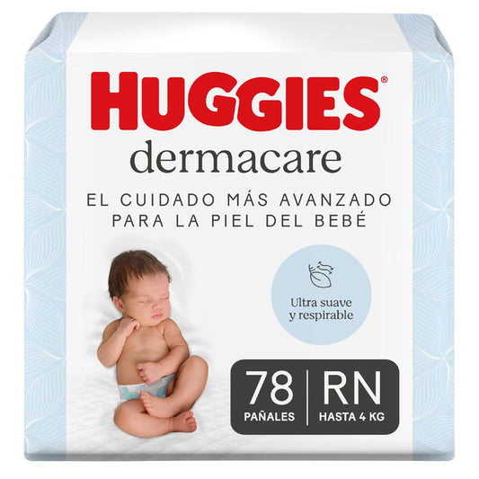 Pañales Huggies Dermacare Talla RN 78 Und