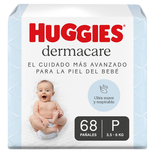 Pañales Huggies Dermacare Talla P 68 Und