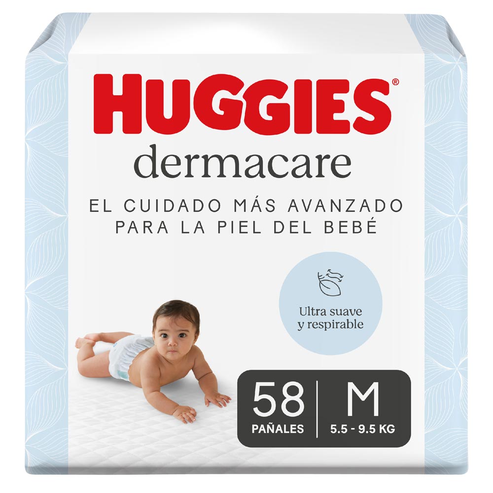 Pañales Huggies Dermacare Talla M 58 Und