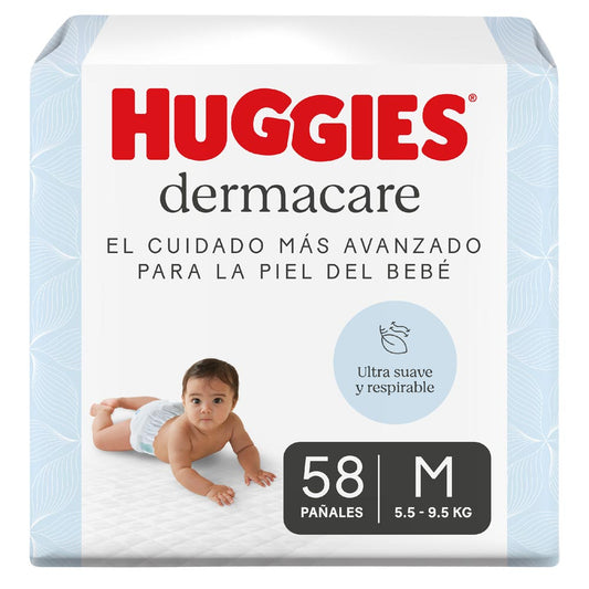 Pañales Huggies Dermacare Talla M 58 Und