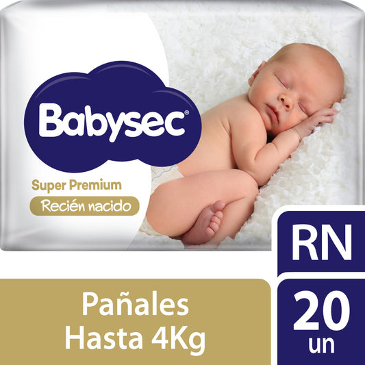 Pañales Babysec Super Premium RN 20 Und