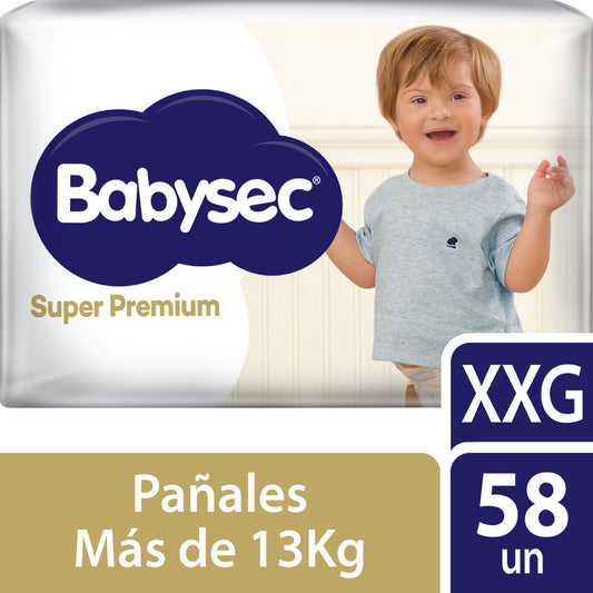 Pañales Babysec Super Premium XXG 58 Und