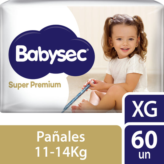 Pañales Babysec Super Premium XG 60 Und