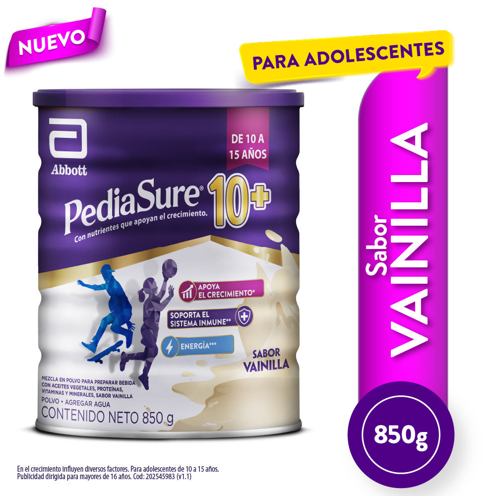 Pediasure 10+ Polvo 10 A 15 Años - 850 G
