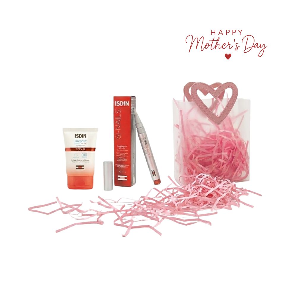 Kit Manos & Uñas Mamá Crema De Manos Ureadin Q10 Isdin 50 Ml + Fortalecedor De Uñas Isdin 2.5 Ml + Bolsa de Regalo