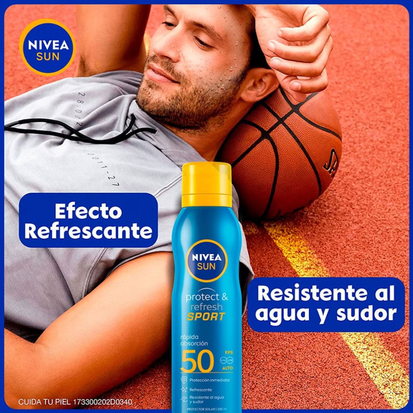 Protector Solar Nivea Sun Spray Protect y Refresh Sport FPS 50 200 Ml