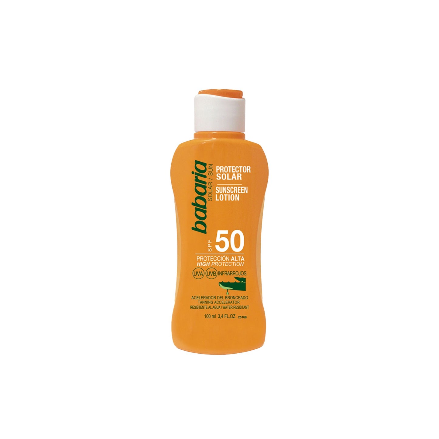Protector Solar Babaria SPF 50 - Acelerador del Bronceado Resistente al Agua 100 Ml