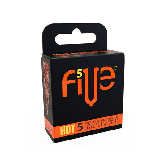 Condones Five Hot Lubricación Térmica 5 Und
