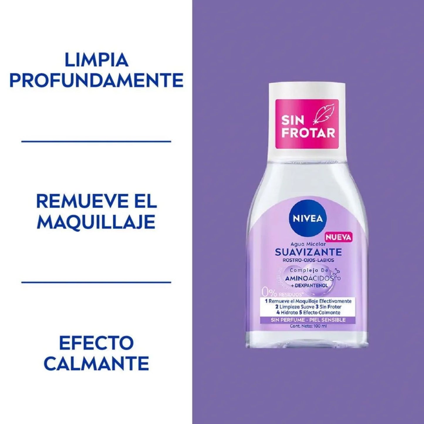Agua Micelar Suavizante Piel Sensible Nivea 100 Ml
