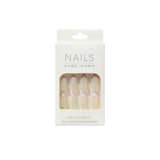 Uñas Postizas Francesas Lila