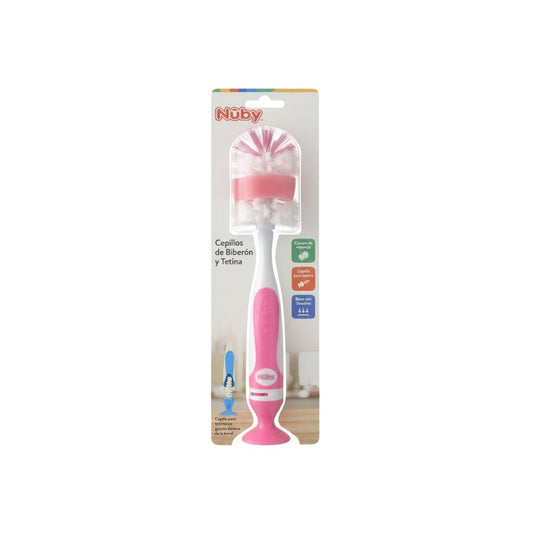 Cepillo Para Biberón Y Tetina Nuby Rosado