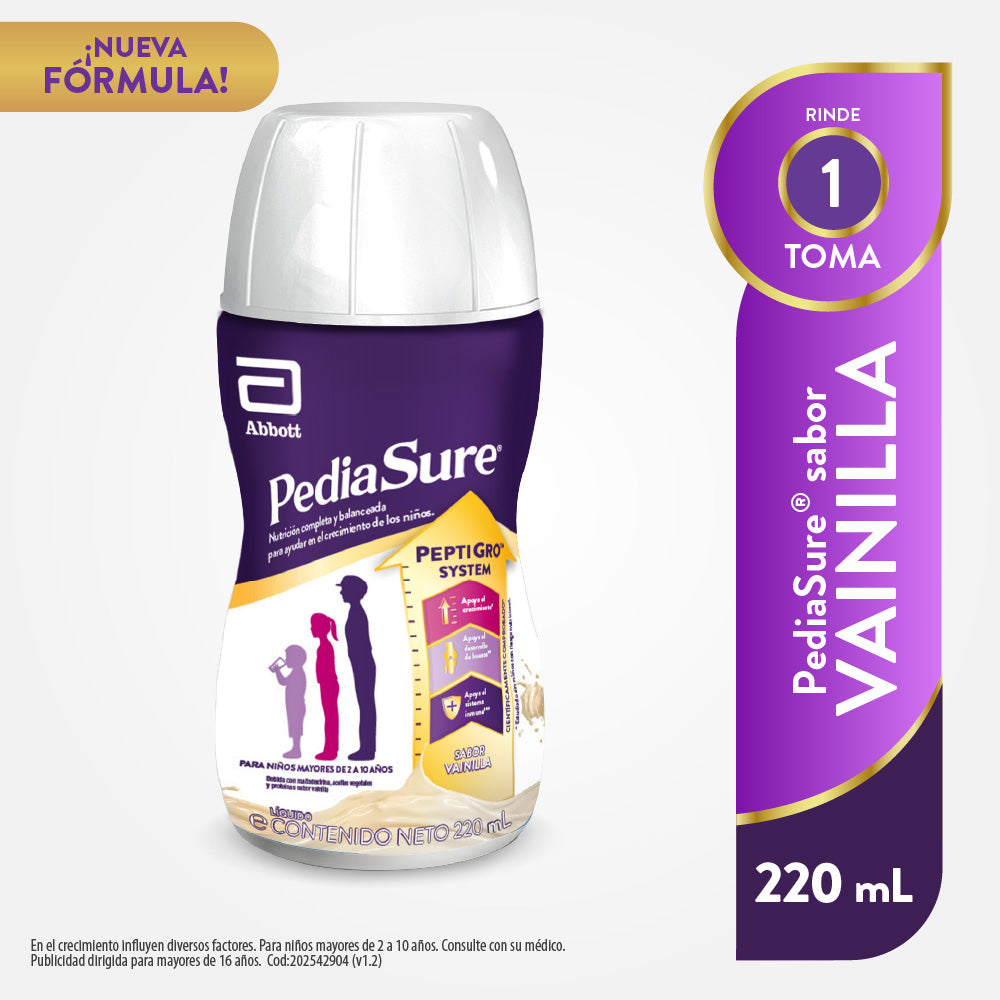 Pedia Sure Peptigro System Líquido Vainilla 220 Ml