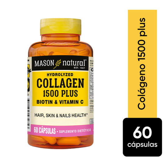 Colágeno 1500 + Biotina y Vitamina C Mason - 60 Cápsulas