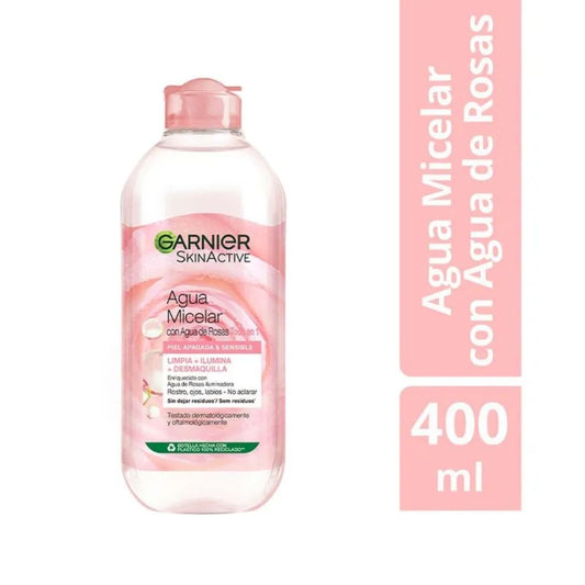 Agua Micelar con Agua de Rosas Garnier 400 Ml