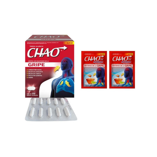 Pack Chao Nf Antigripal - Blíster 10 Tabletas Recubiertas + Chao Té Antigripal 2 Und