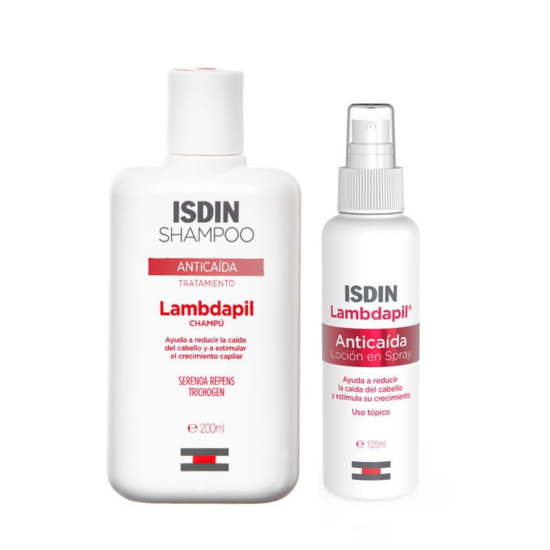 Pack Isdin Shampoo Lambdapil Anticaída 200 Ml 1 Und + Isdin Lambdapil Anticaída Loción 125 Ml 1 Und