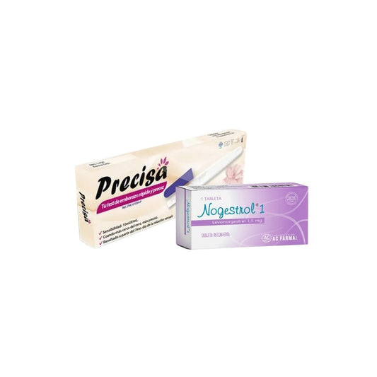 Pack Test De Embarazo Precisa Lapicero Hcg - 10 Mui 1 Und + Nogestrol 1 - Pastilla Del Día Siguiente - Levonorgestrel 1.5 Mg 1 Und