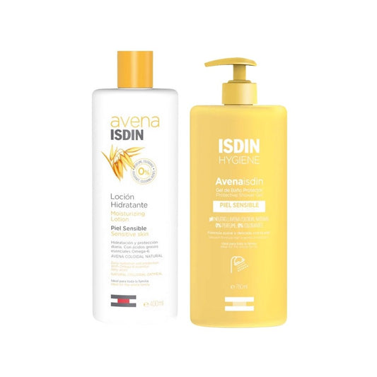 Pack Isdin Avena Loción Corporal De Avena Y Omega-6 1 Und + Isdin Avena Gel De Baño Protector Piel Sensible 1 Und