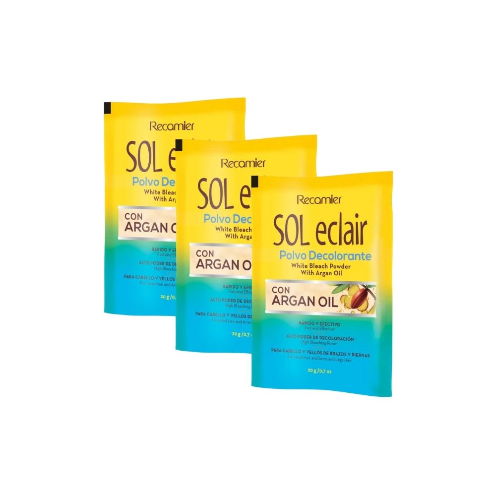 Pack Polvo Decolorante Sol Eclair 20 G 3 Und