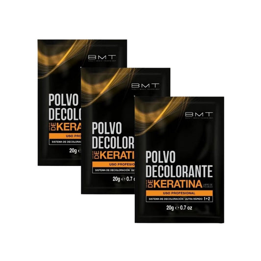 Pack Polvo Decolorante De Keratina Bmt 20 G 3 Und
