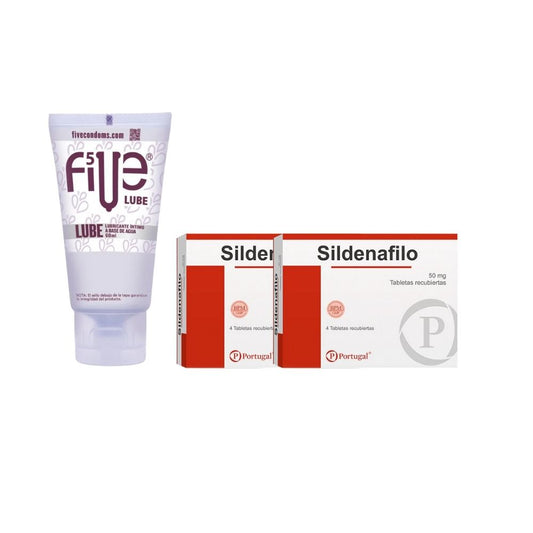 Pack Gel Lubricante Five Lube 60 Ml 1 Und + Sildenafilo 50 Mg Portugal - Blíster 4 Tabletas Recubiertas 2 Und