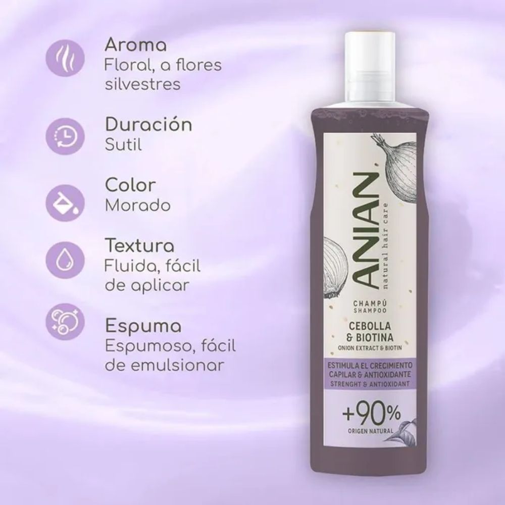 Anian Shampoo Cebolla y Biotina 400 Ml