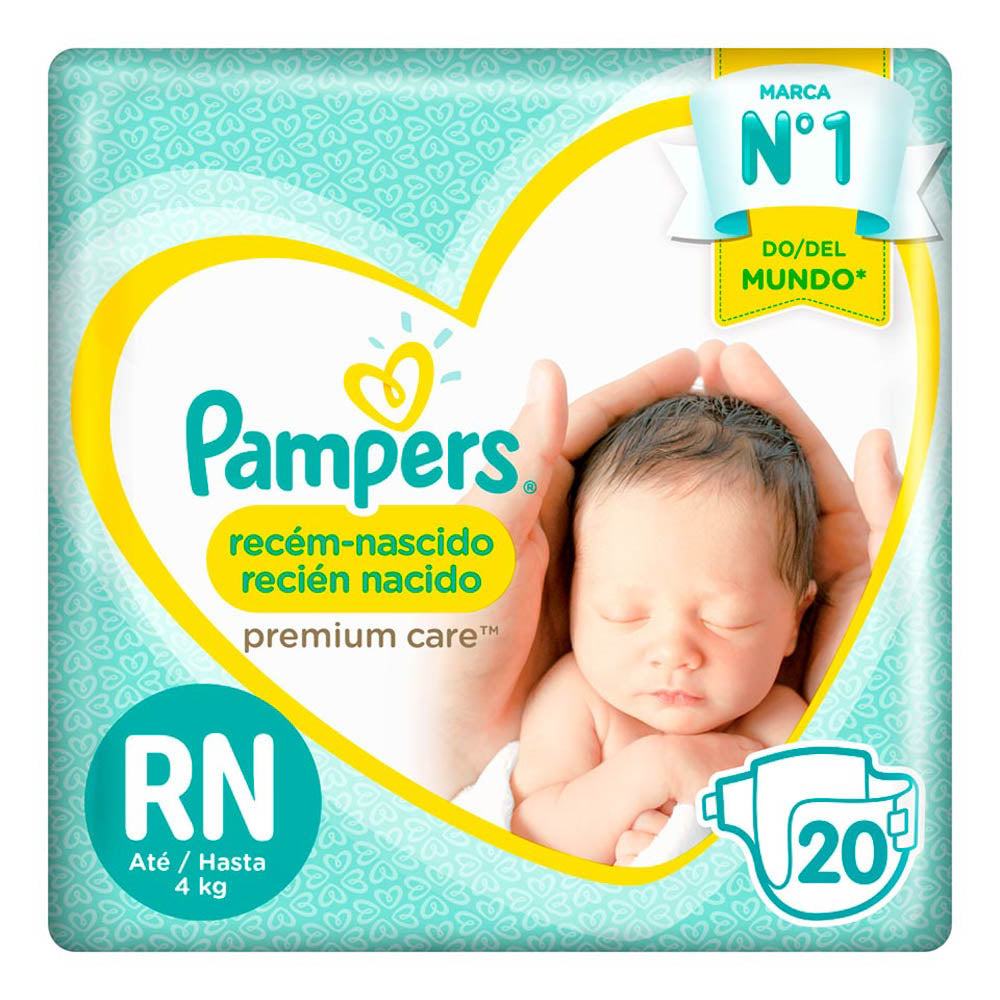 Pañales Pampers Recién Nacido Pañales RN 20 Und