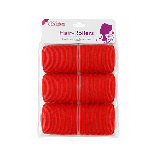 Ruleros de Velcro Grandes para el Cabello 6 Und - Color Según Stock Disponible
