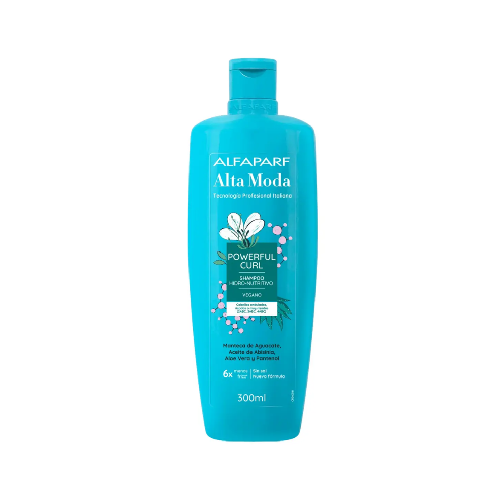 Shampoo Hidro-Nutritivo Alfaparf Alta Moda Powerful Curls 300 Ml