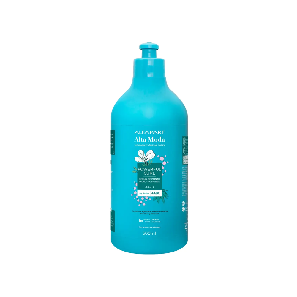 Crema Para Peinar Hidro-Nutritiva Alfaparf Alta Moda Powerful Curls 500 Ml