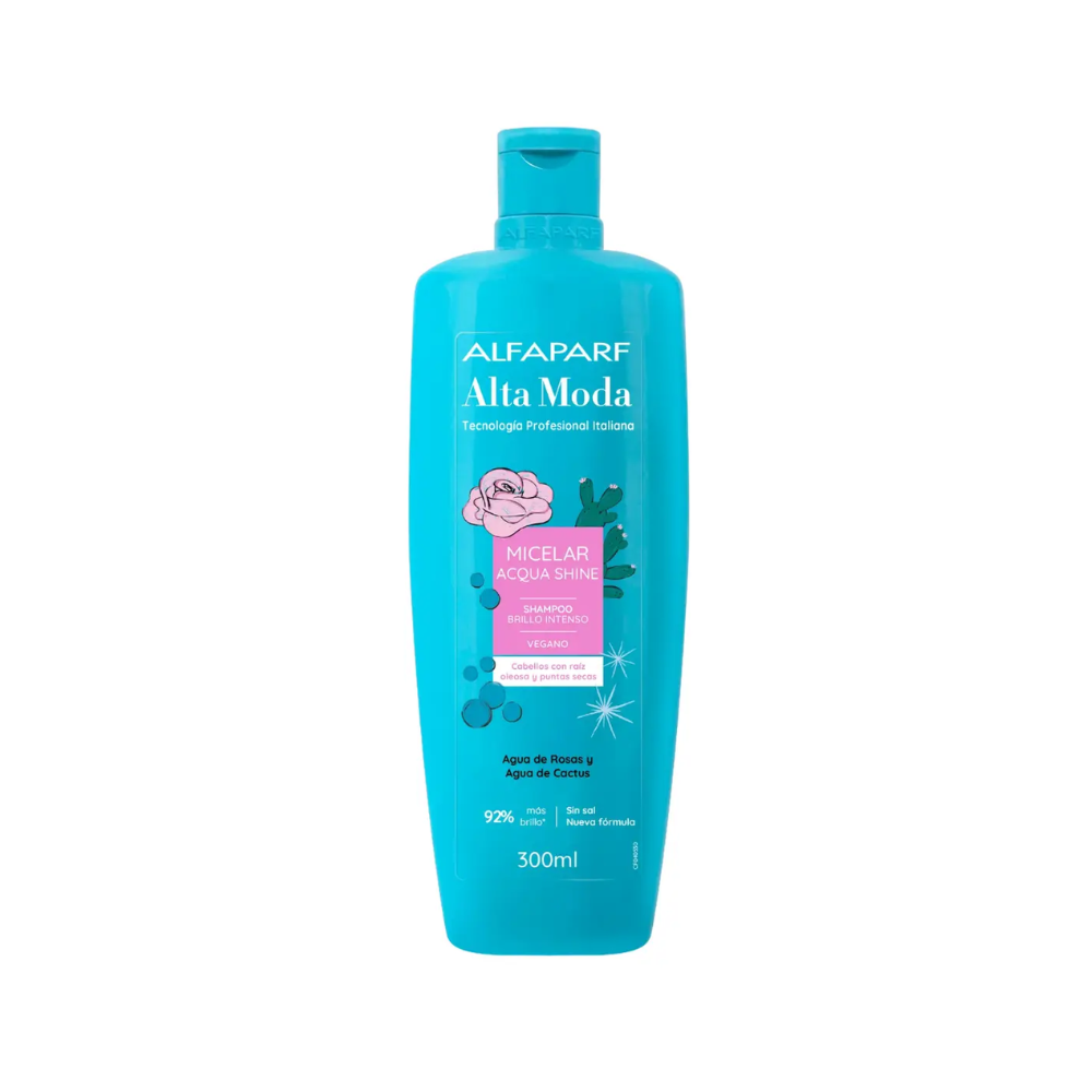 Shampoo Brillo Intenso Alfaparf Alta Moda Micelar Acqua Shine 300 Ml