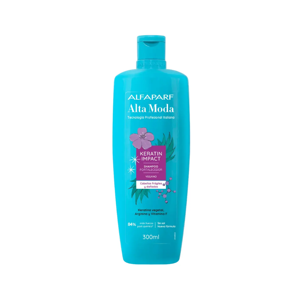 Shampoo Fortalecedor Alfaparf Alta Moda Keratin Impact 300 Ml