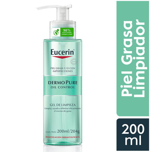 Eucerin Gel Limpiador Facial Dermo Pure - Para Piel Grasa O Con Imperfecciones 200 Ml