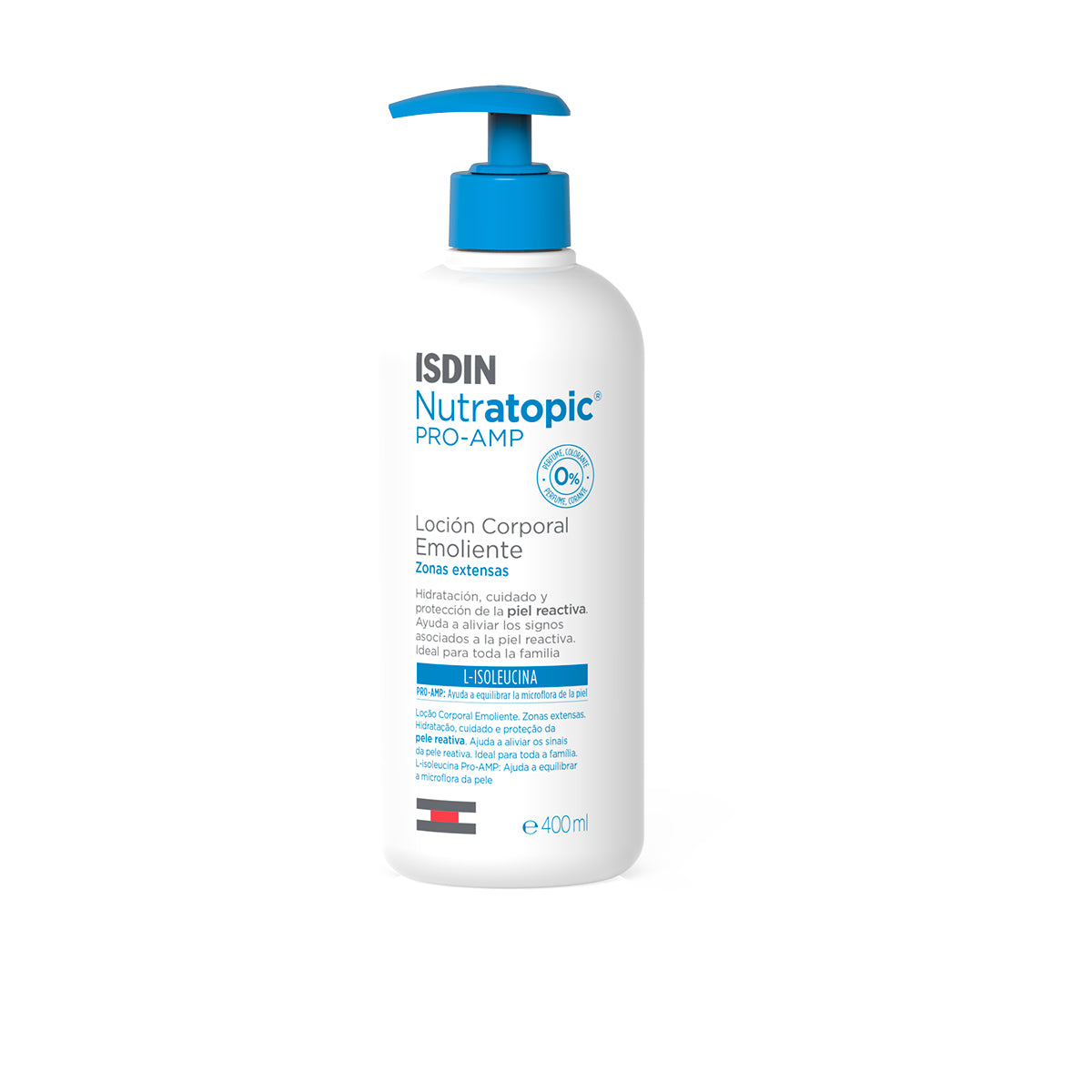 Isdin Nutratopic Pro-amp Loción Emoliente Piel Reactiva 400 Ml
