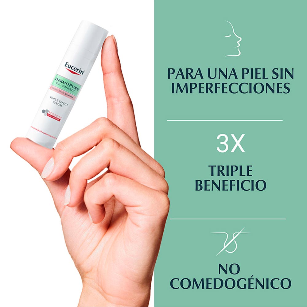 Eucerin Sérum Dermo Pure Triple Effect - Para Piel Grasa Y Con Tendencia Acneica 40 Ml