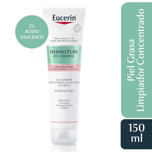 Eucerin Gel Limpiador Dermo Pure 150 Ml - Para Piel Grasa O Con Imperfecciones 150 Ml