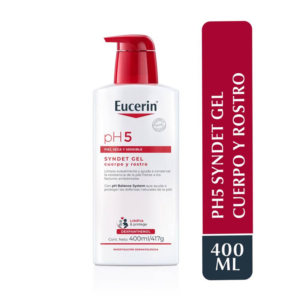 Eucerin Ph5 Syndet Gel - Cuerpo Y Rostro 400 Ml