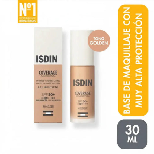 Base de maquillaje Alta Cobertura Isdin 4.0 Golden - 30 g