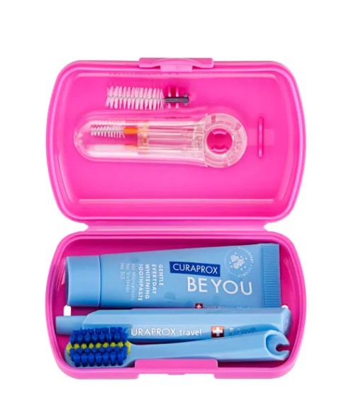 Set de Viaje Ortho Curaprox Fucsia