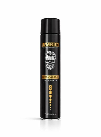 Laca Spray Bandido Black Extra Volumen Fijación Extrema 400 ml