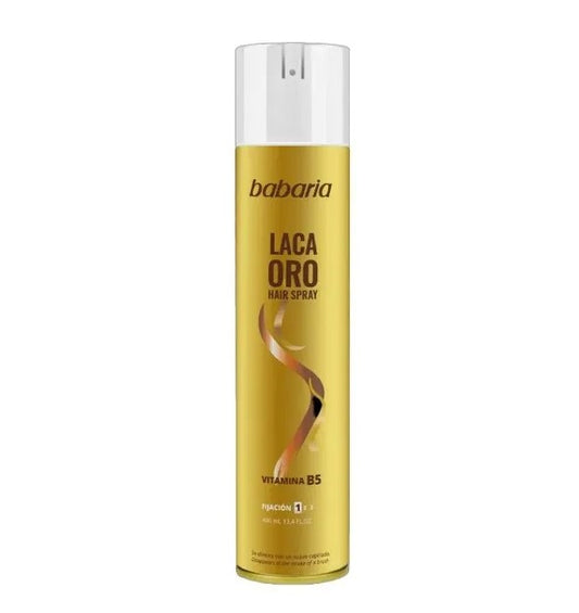 Laca Spray Babaria Oro Fijación Fuerte Cabello 400 ml