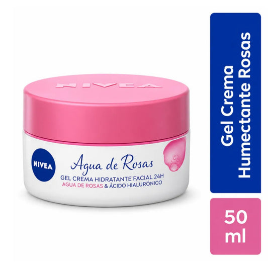Crema Hidratante en Gel de Agua de Rosas Nivea 50 Ml