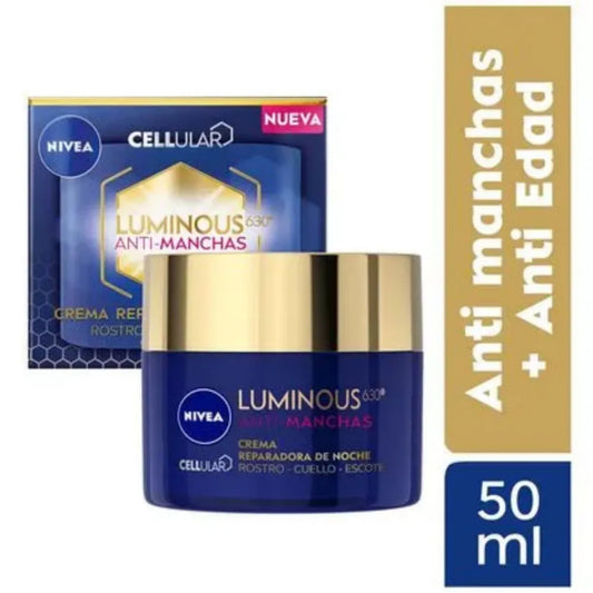 Crema Reparadora De Noche Nivea Luminous Anti Manchas 50 Ml