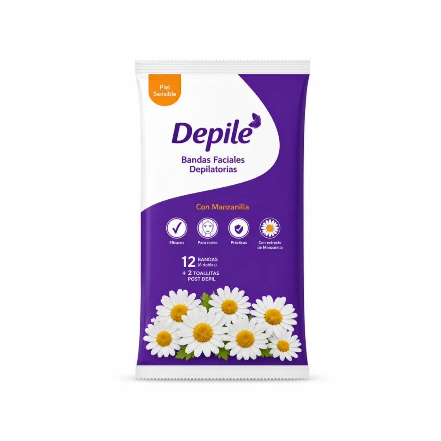 Depilé Bandas Depilatorias Faciales Manzanilla 12 Und