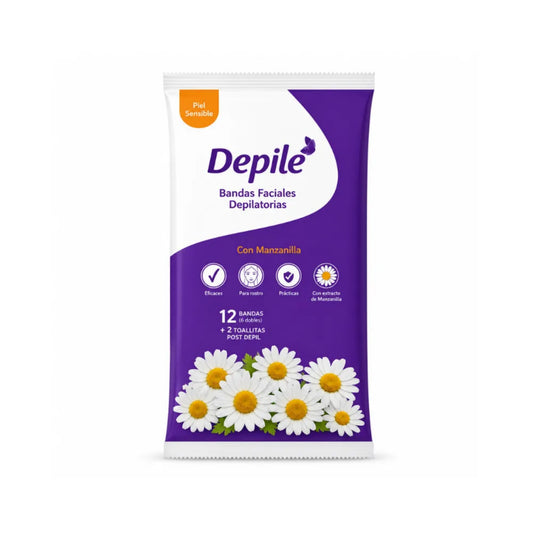 Depilé Bandas Depilatorias Faciales Manzanilla 12 Und
