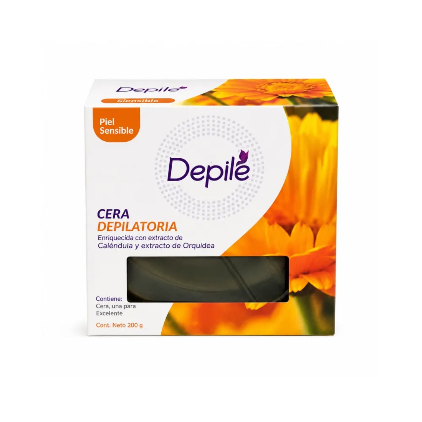 Depilé Olla De Cera Depilatoria Caléndula Y Orquídea - Piel Sensible 200 G