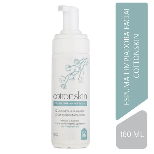 Espuma Limpiadora Facial Cotton Skin 160 Ml
