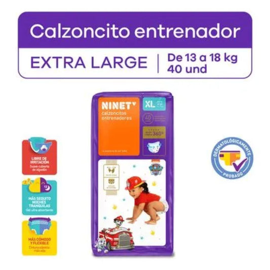 Calzoncitos Entrenadores Ninet Talla XL 40 Und